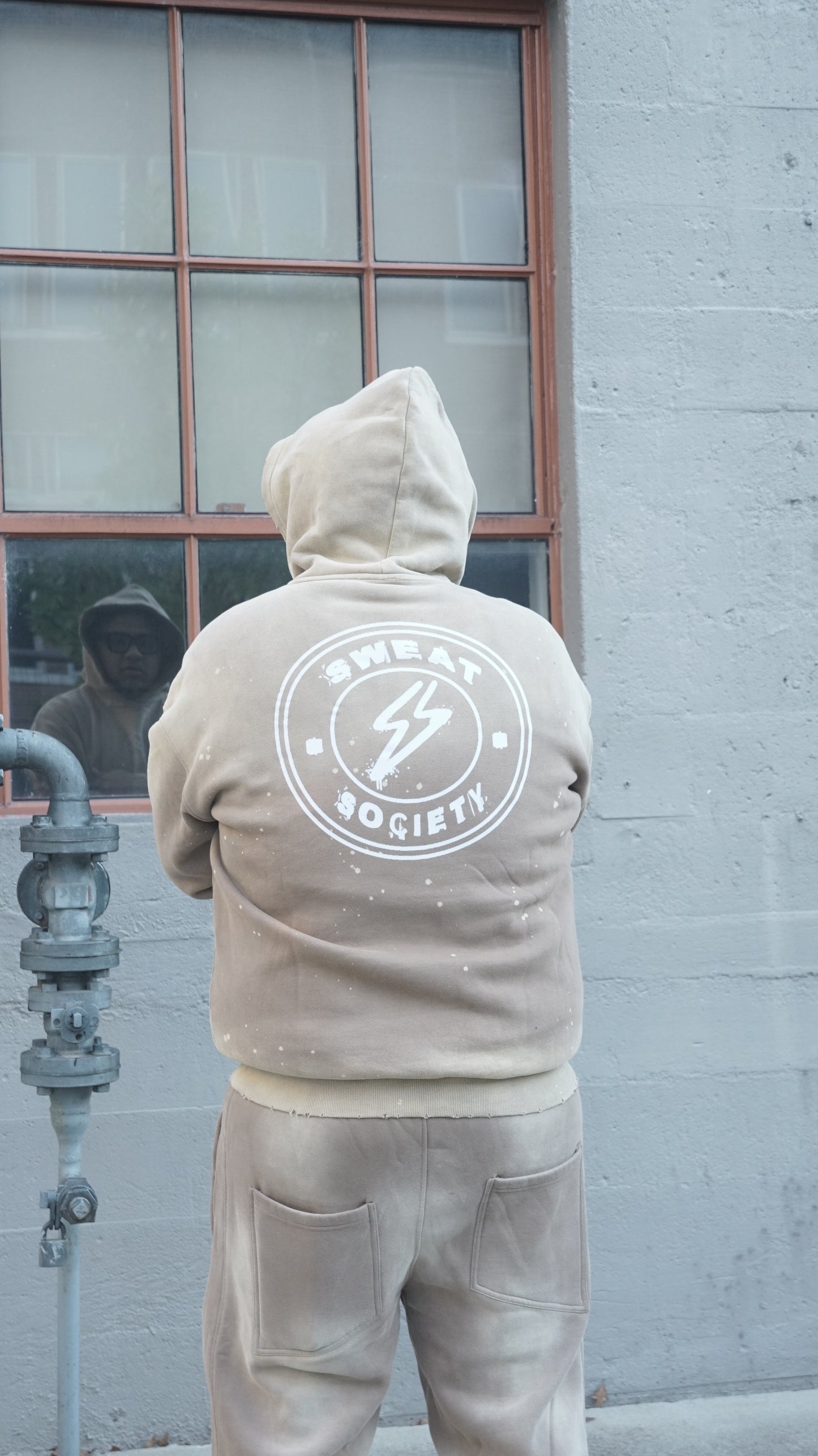 Beige Sweat Society Heavy-Weight Hoodie