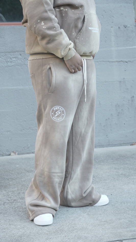 Beige Sweat Society Heavy-Weight Sweatpants