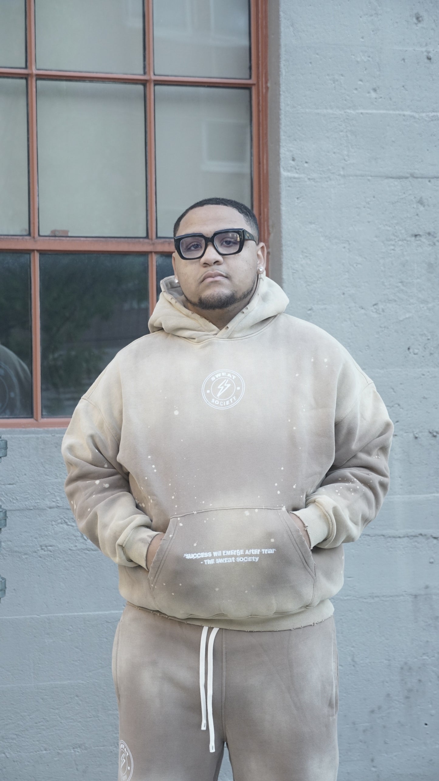 Beige Sweat Society Heavy-Weight Hoodie