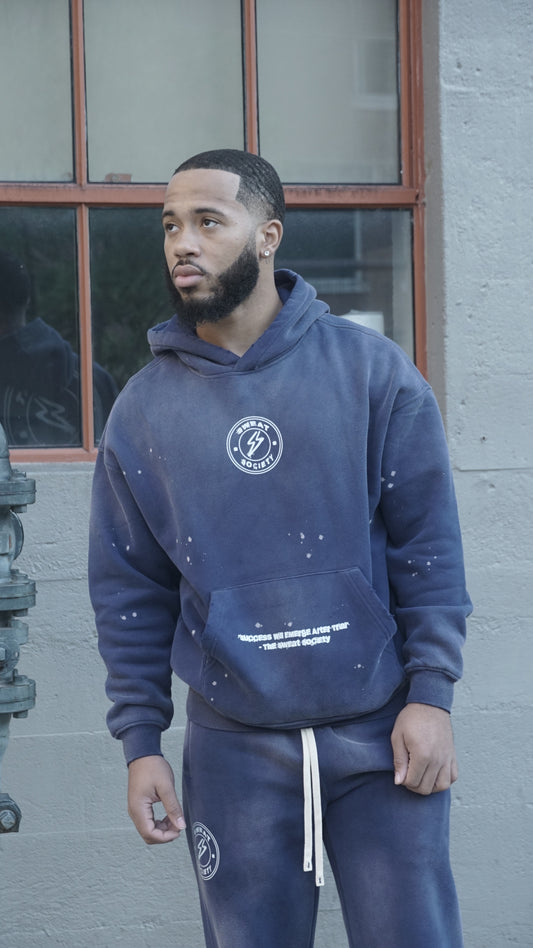 Blue Sweat-Society Heavy-Weight Hoodie
