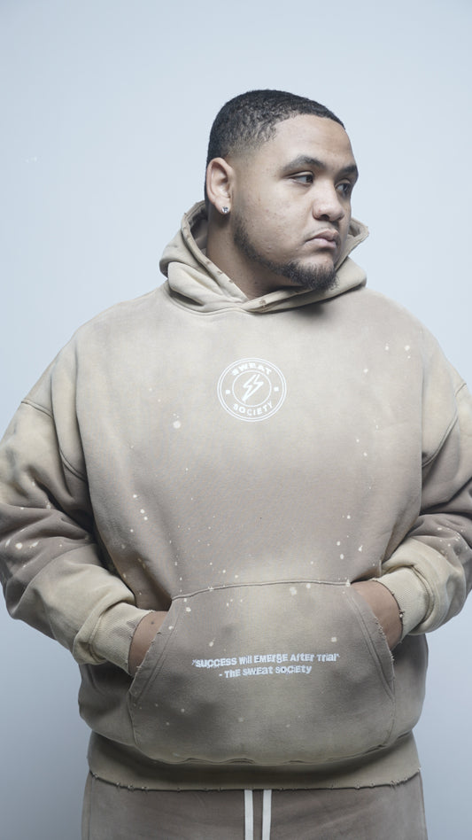 Beige Sweat Society Heavy-Weight Hoodie