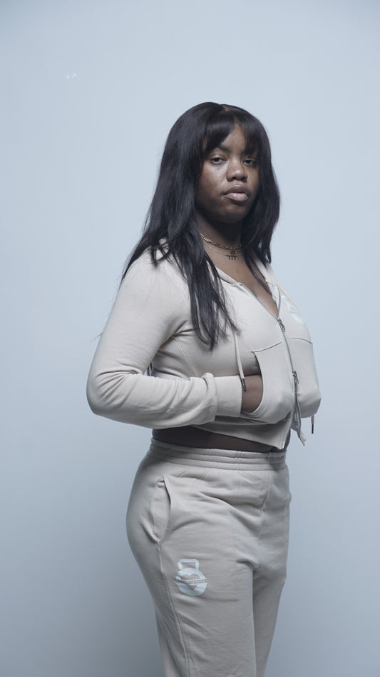 Beige Sweat Society Women's Sweat-Pants