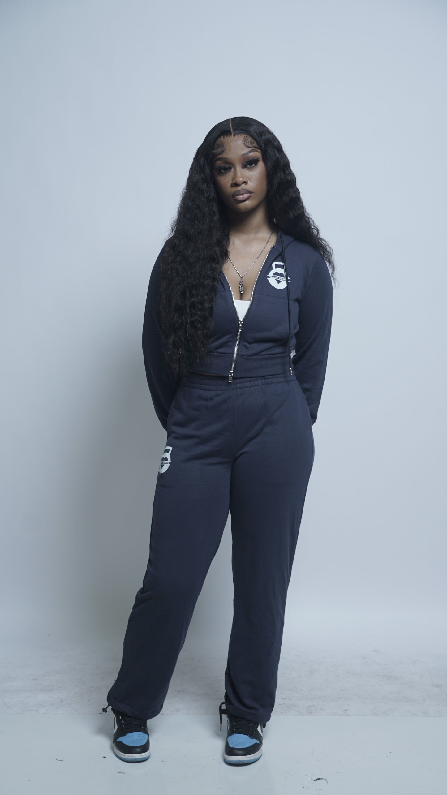 Blue Women's Sweat Society Double-Zip Jacket